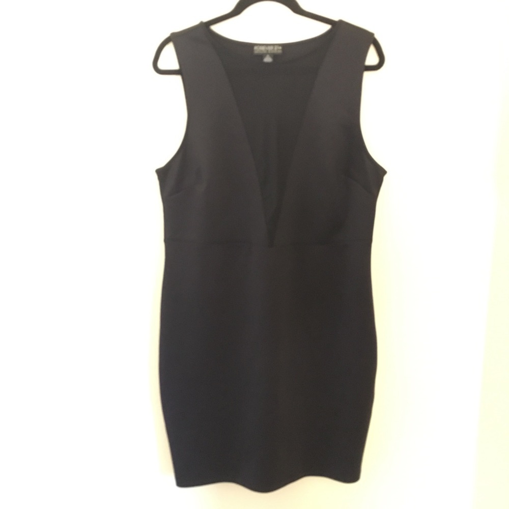 3X Forever 21 Sheer Panel Dress